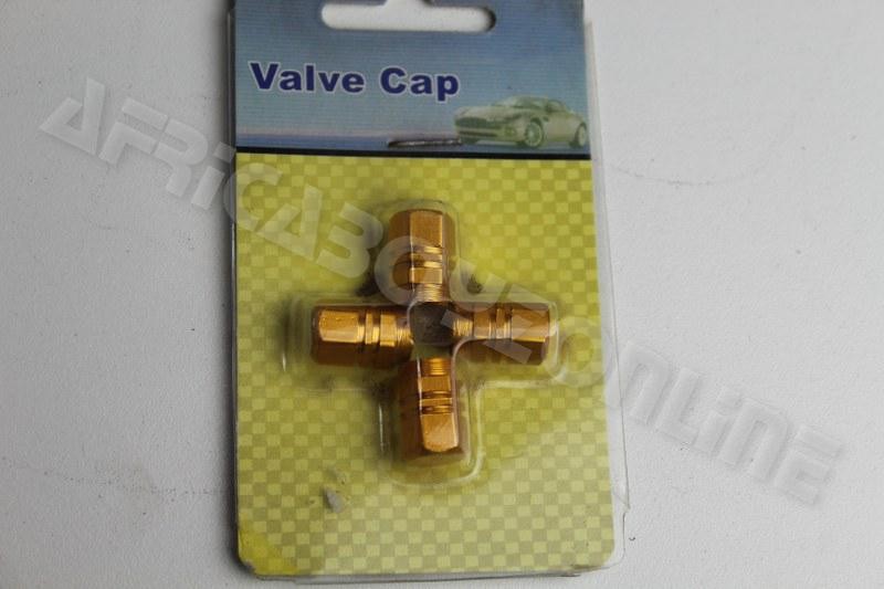 BMW VALVE CAPS SET 4 PIECE BLIST GOLD